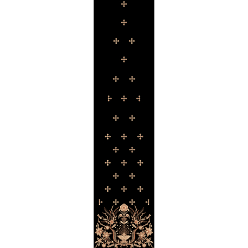 Elegant Minimal Gold Floral Panel Border Design