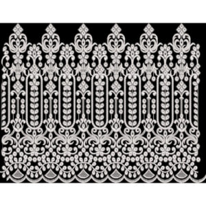 Royal White Ornamental Lace Embroidery Border Design