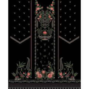 Royal Multicolor Floral Panel Embroidery Design