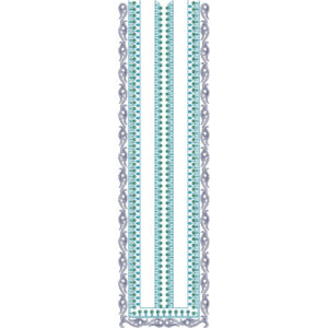 Elegant Minimal Geometric Border Panel Neckline Embroidery Design