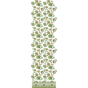 Classic Paisley Vine All-Over Jaal Embroidery Design with Decorative Border