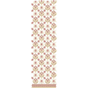 Ornamental Teardrop Medallion All-Over Jaal Embroidery Design with Decorative Border