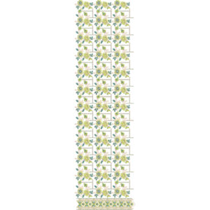Geometric Floral Grid All-Over Jaal Embroidery Design with Coordinated Base Border