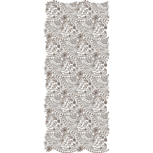 Flowing Wave Floral All-Over Jaal Embroidery Design