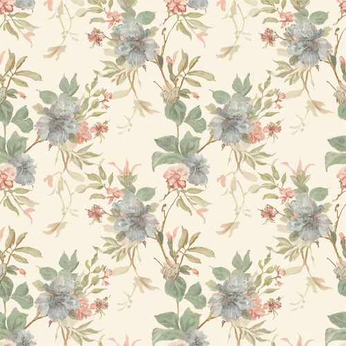 Vintage Botanical Garden Floral Seamless Pattern Design
