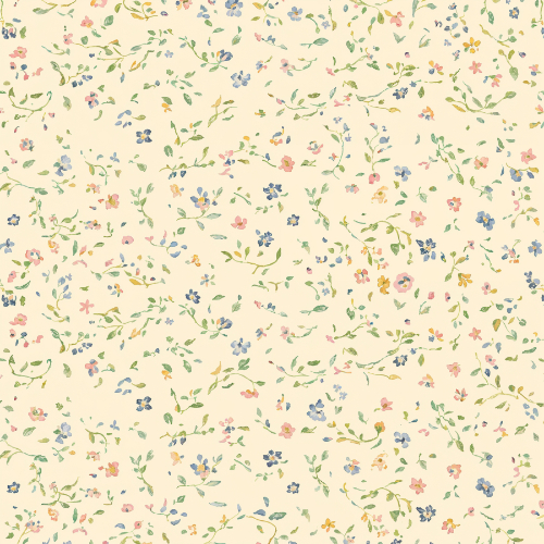Delicate Pastel Wildflower Vine Seamless Pattern Design