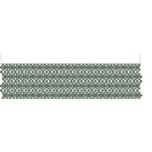 Allover Floral Lace Embroidery Pattern with Interlocking Circular Motifs