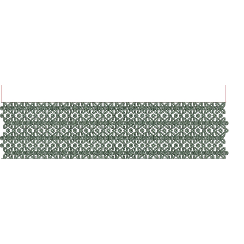 Allover Floral Lace Embroidery Pattern with Interlocking Circular Motifs