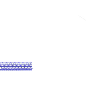 Minimal Geometric Lace Embroidery Border with Floral Accents and Decorative Bands