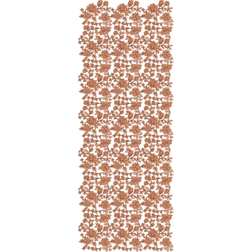 Elegant Sherwani Embroidery Panel with Dense Floral Allover Pattern