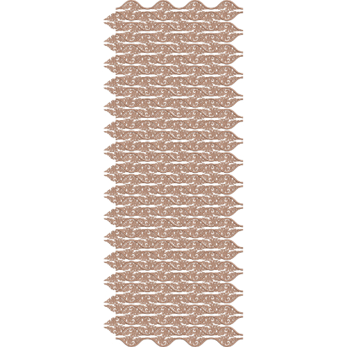 Horizontal Ornamental Stripe Sherwani Embroidery Design with Paisley Wave Motifs