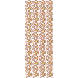 Royal Sherwani Embroidery Panel with Paisley Floral Vine Pattern