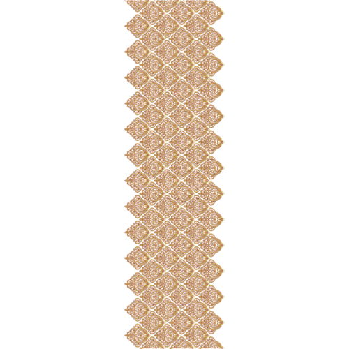 Luxury Sherwani Embroidery Panel with Ornamental Diamond Floral Pattern