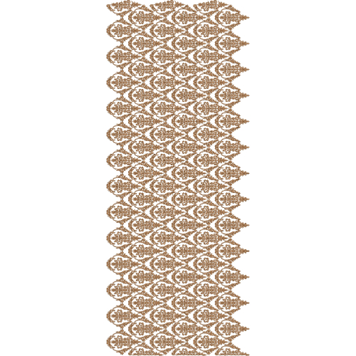 Elegant Sherwani Embroidery Panel with Horizontal Ornamental Paisley Bands