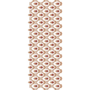 Elegant Sherwani Embroidery Panel with Diamond Floral Motifs and Ornamental Frame Design