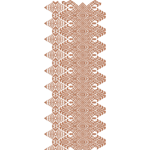 Geometric Tribal Zigzag Sherwani Embroidery Design with Diamond Motif and Layered Border Detailing