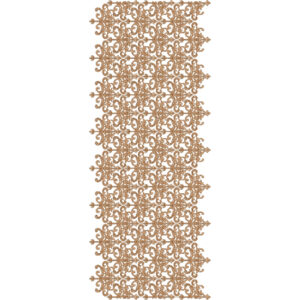 Luxury Sherwani Embroidery Panel with Dense Ornamental Scroll and Floral Vine Pattern