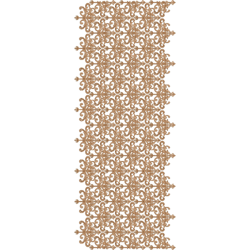 Luxury Sherwani Embroidery Panel with Dense Ornamental Scroll and Floral Vine Pattern