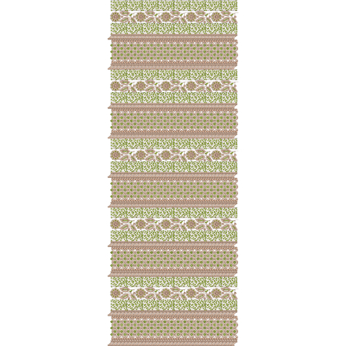 Stylish Sherwani Embroidery Panel with Layered Floral Bands and Geometric Detailing