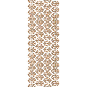 Elegant Sherwani Embroidery Panel with Oval Geometric Floral Motifs