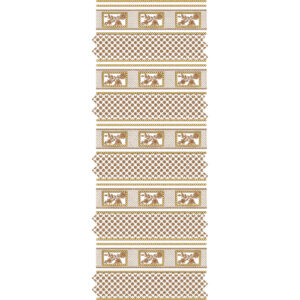 Stylish Sherwani Embroidery Panel with Geometric Lattice and Ornamental Motif Bands
