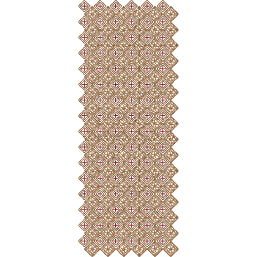 Elegant Sherwani Embroidery Panel with Diamond Geometric Floral Pattern