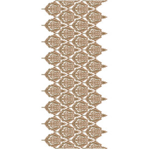 Royal Sherwani Embroidery Panel with Ornamental Oval Medallion Pattern