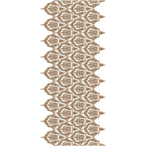 Elegant Sherwani Embroidery Panel with Ornamental Oval Floral Medallions