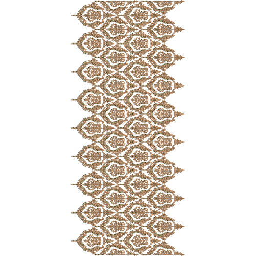 Elegant Sherwani Embroidery Panel with Ornamental Oval Floral Medallions