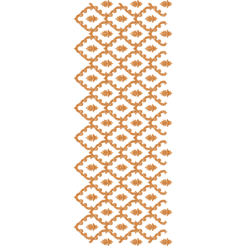 Ornamental Vine Trellis Sherwani Embroidery Design with Curved Floral Jaal Pattern