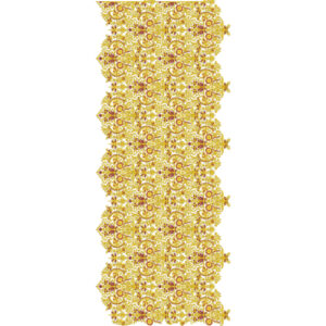 Royal Sherwani Embroidery Panel with Dense Floral Ornamental Pattern in Gold