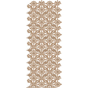 Elegant Sherwani Embroidery Panel with Ornamental Floral Grid Pattern