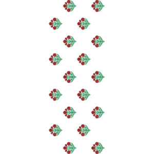 Minimal Sherwani Embroidery Panel with Scattered Floral Bouquet Motifs