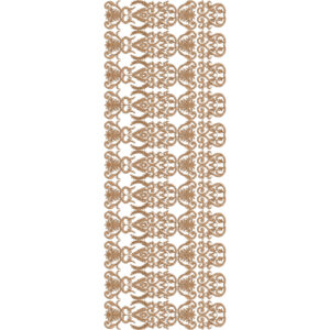 Royal Sherwani Embroidery Panel with Ornamental Scroll and Floral Motif Bands