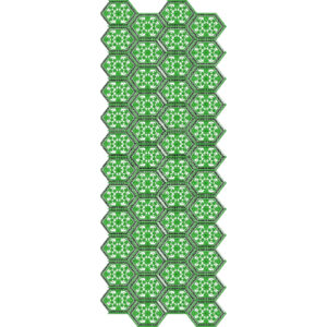 Modern Sherwani Embroidery Panel with Hexagonal Geometric Floral Pattern