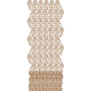 Royal Sherwani Embroidery Panel with Paisley Motifs and Ornamental Border