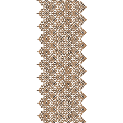Elegant Sherwani Embroidery Panel with Dense Diamond Floral Grid Pattern