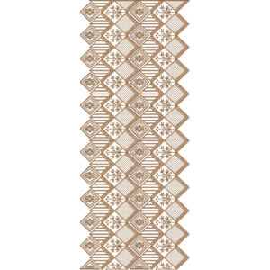 Elegant Sherwani Embroidery Panel with Mixed Diamond Geometric and Floral Motifs