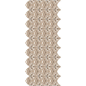 Ornate Sherwani Border Embroidery with Diamond Lattice and Scalloped Edge Floral Motifs