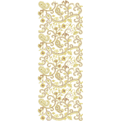 Luxury Sherwani Embroidery with Flowing Floral Vines and Paisley-Inspired Ornamental Scrollwork