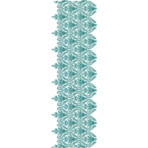 Stylish Sherwani Border Embroidery with Wavy Trellis Pattern and Intricate Floral Filling