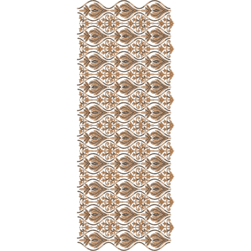 Royal Sherwani Embroidery Panel with Paisley Wave Motifs and Floral Interlink Detailing