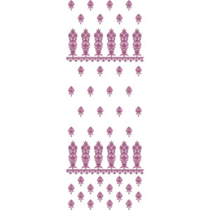 Traditional Sherwani Embroidery Design with Ornamental Kalash Border and Scattered Buta Motifs