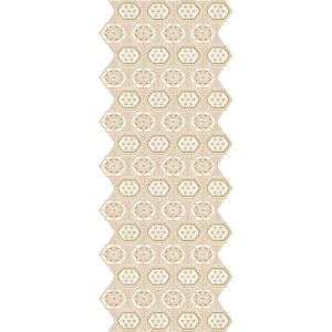 Geometric Sherwani Embroidery with Hexagonal Motifs and Intricate Floral Center Detailing