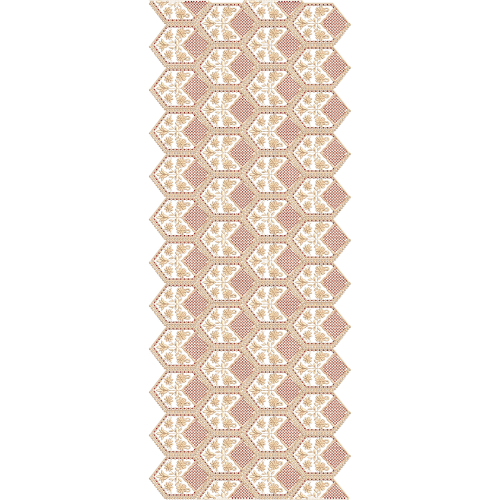 Modern Sherwani Embroidery with Alternating Hexagonal Blocks and Floral Motif Detailing