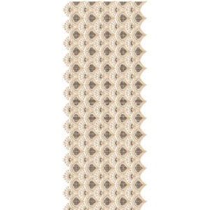 Elegant Sherwani Embroidery with Scalloped Lattice Pattern and Floral Vine Accents