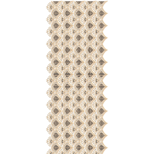 Elegant Sherwani Embroidery with Scalloped Lattice Pattern and Floral Vine Accents
