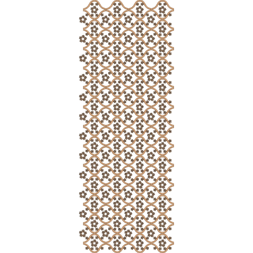 Elegant Sherwani Embroidery with Interlocking Circular Trellis and Floral Cross Motif Detailing