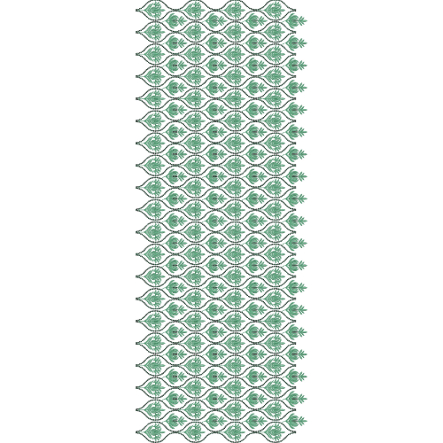 Elegant Sherwani Border Embroidery with Paisley Lattice and Repeating Leaf Motif Detailing