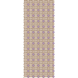 Royal Sherwani Embroidery with Square Lattice Grid and Decorative Floral Geometric Motifs